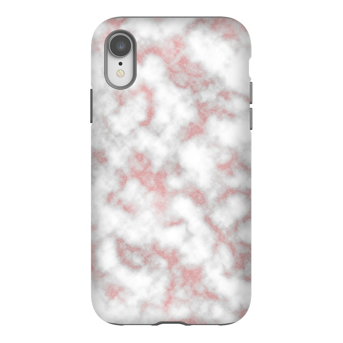 iPhone Xr StrongFit Rose Gold Marble Texture by Julie Erin Designs