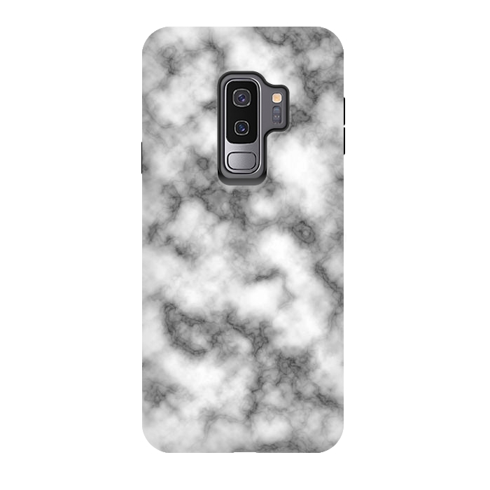 Galaxy S9 plus StrongFit Black and White Marble Texture by Julie Erin Designs