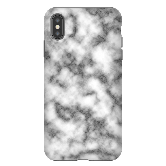 iPhone Xs Max StrongFit Black and White Marble Texture by Julie Erin Designs