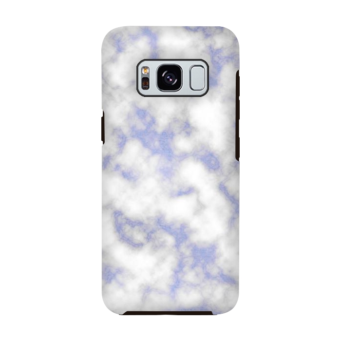 Galaxy S8 StrongFit Blue and White Marble Texture by Julie Erin Designs