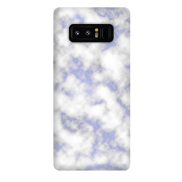 Galaxy Note 8 StrongFit Blue and White Marble Texture by Julie Erin Designs