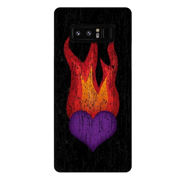 Galaxy Note 8 StrongFit Heart on Fire by Majoih