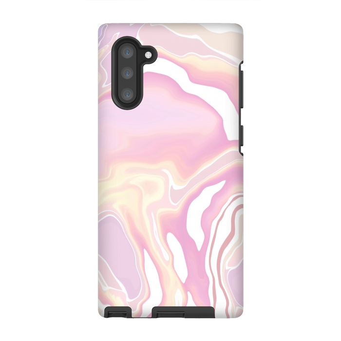 Galaxy Note 10 StrongFit Pink marble art by Jms