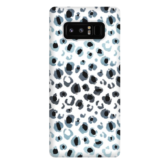 Galaxy Note 8 StrongFit Blue grey gradient leopard print by Oana 