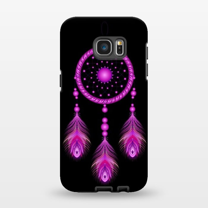 Galaxy S7 EDGE StrongFit Pink dream catcher  by Winston