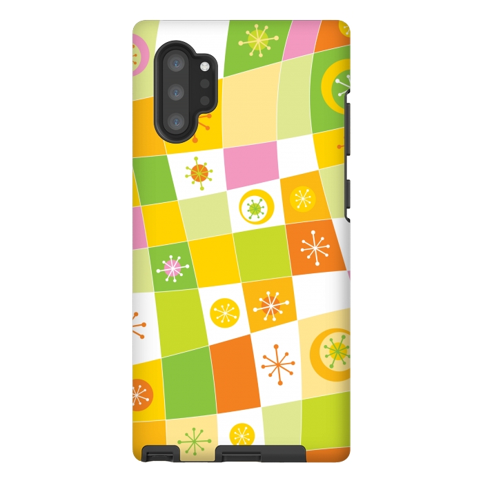 Galaxy Note 10 plus StrongFit orange yellow ethnic pattern 2 by MALLIKA