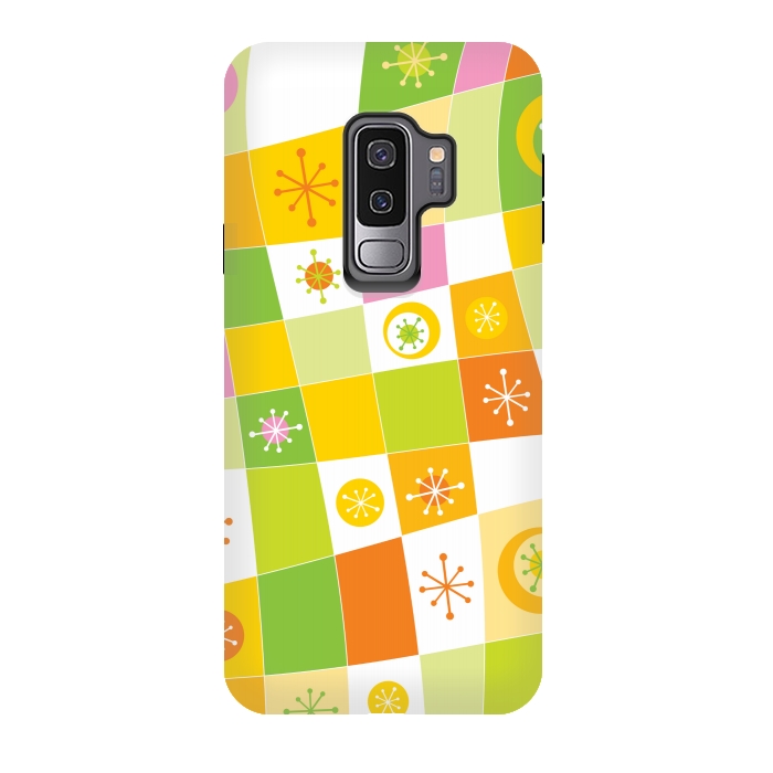 Galaxy S9 plus StrongFit orange yellow ethnic pattern 2 by MALLIKA