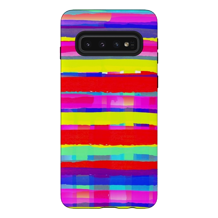 Galaxy S10 StrongFit Multicolor watercolour style design by Josie