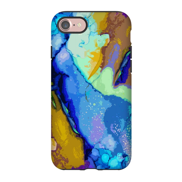 iPhone 7 StrongFit Blue beachy abstract art by Josie
