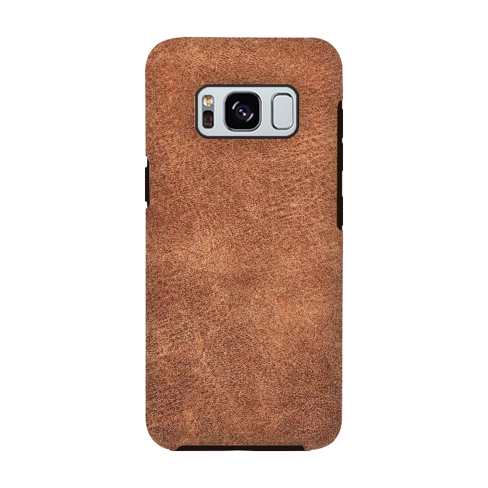Galaxy S8 StrongFit Brown leather texture  by Winston