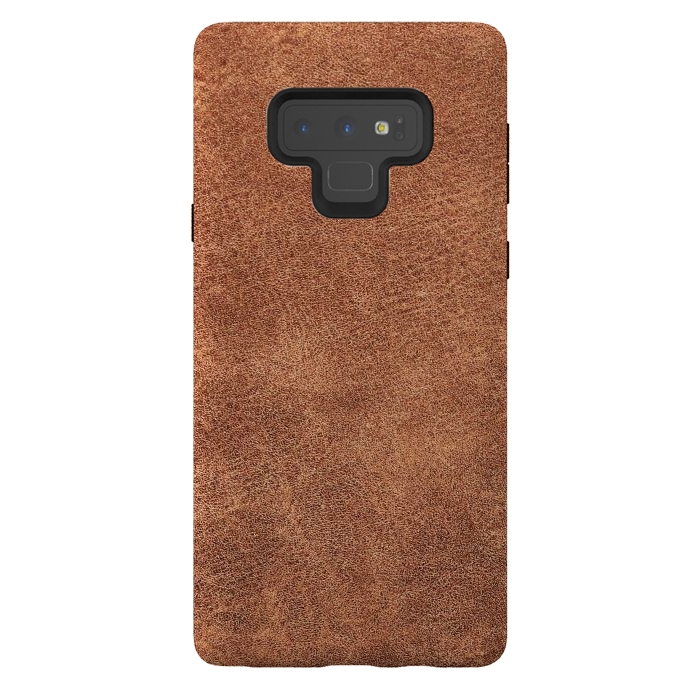 Galaxy Note 9 StrongFit Brown leather texture  by Winston