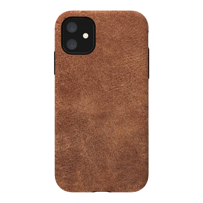 iPhone 11 StrongFit Brown leather texture  by Winston