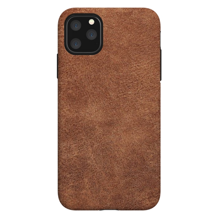 iPhone 11 Pro Max StrongFit Brown leather texture  by Winston