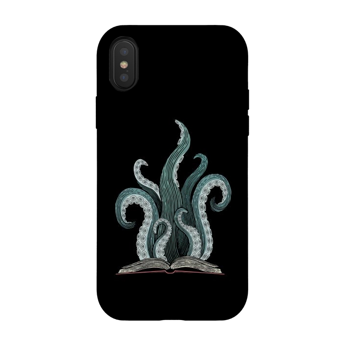 iPhone Xs / X StrongFit tentacle book by Laura Nagel