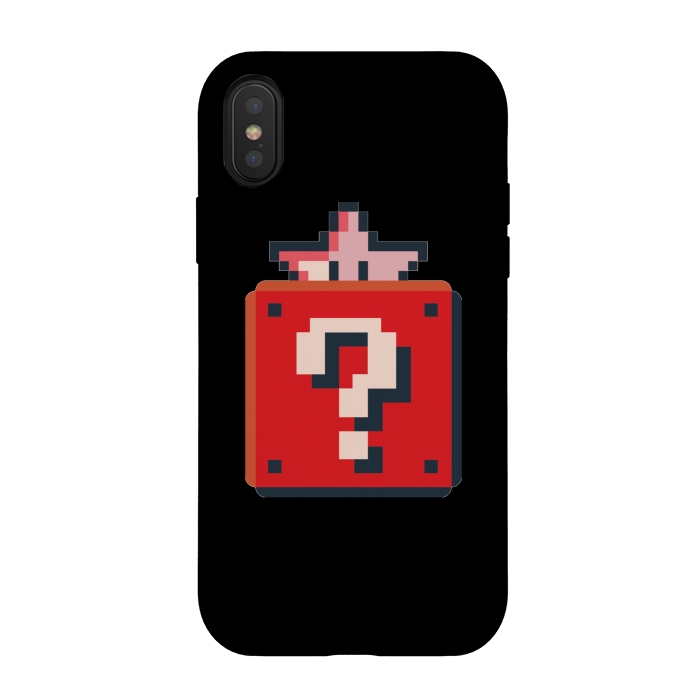 iPhone Xs / X StrongFit Pixelated Mario Star by Winston