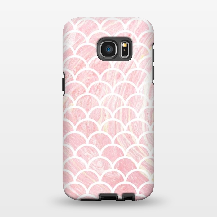 Galaxy S7 EDGE StrongFit Pink marble by Julia Badeeva