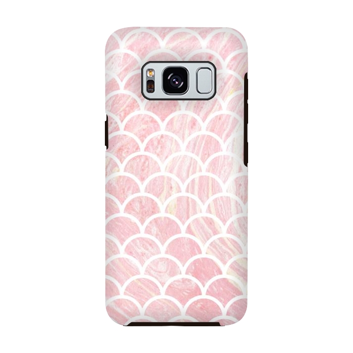 Galaxy S8 StrongFit Pink marble by Julia Badeeva