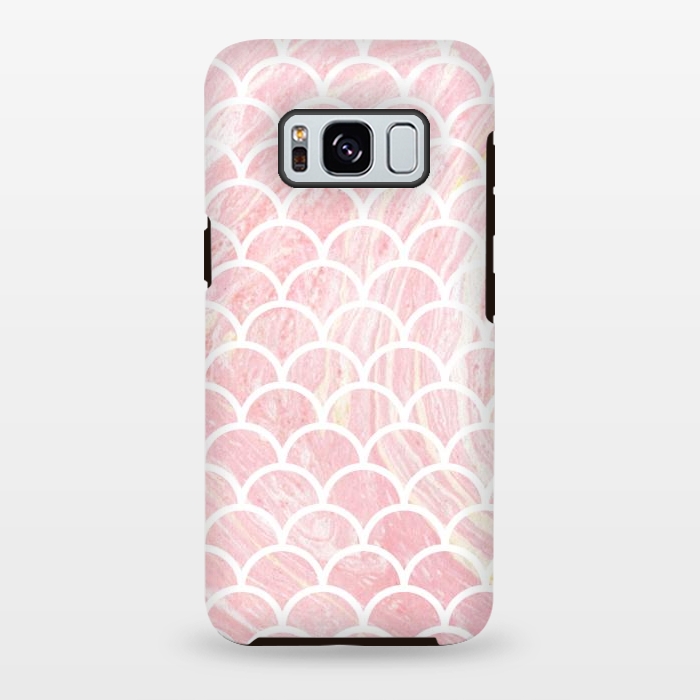 Galaxy S8 plus StrongFit Pink marble by Julia Badeeva