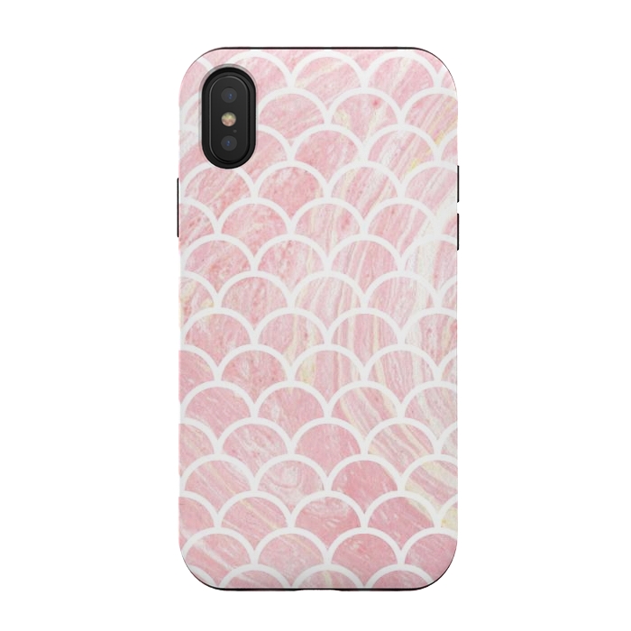 iPhone Xs / X StrongFit Pink marble by Julia Badeeva