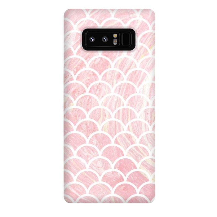 Galaxy Note 8 StrongFit Pink marble by Julia Badeeva