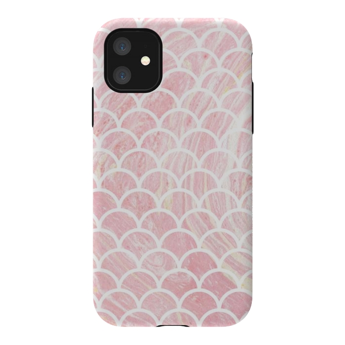 iPhone 11 StrongFit Pink marble by Julia Badeeva