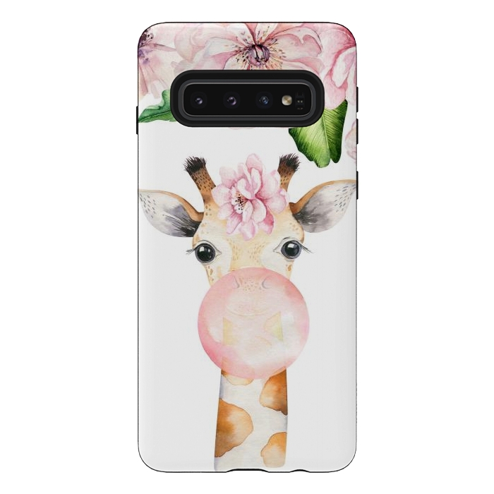 Galaxy S10 StrongFit Flower Giraffe With Chewing gum by  Utart