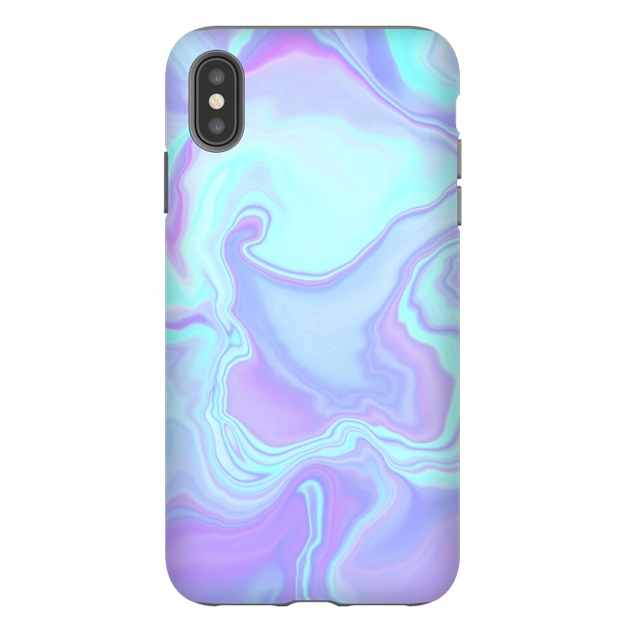 iPhone Xs Max StrongFit turquoise and purple marble art by Jms