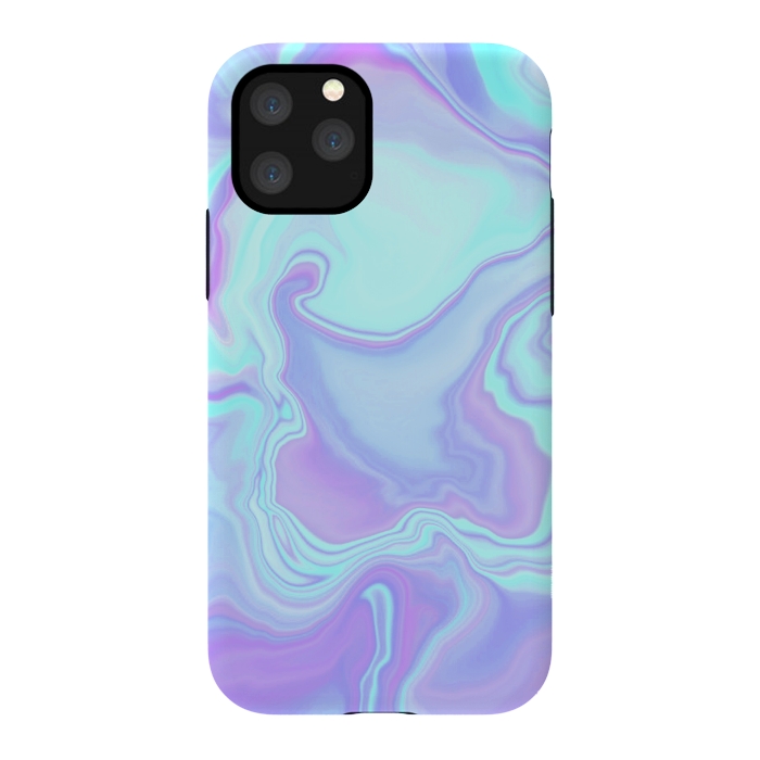 iPhone 11 Pro StrongFit turquoise and purple marble art by Jms