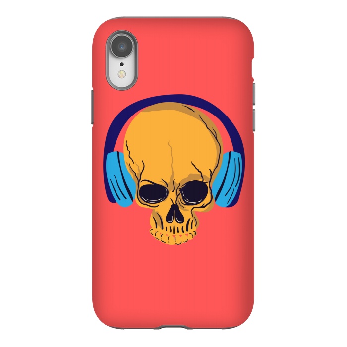 iPhone Xr StrongFit headphone skull by MALLIKA