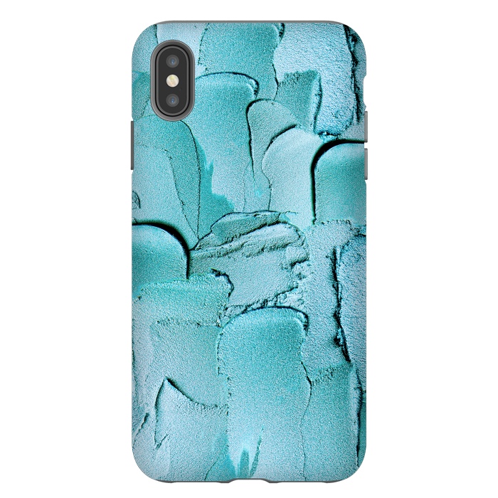 iPhone Xs Max StrongFit Blue Acrylic Brush Strokes by  Utart