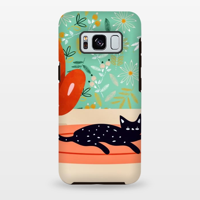 Galaxy S8 plus StrongFit Boho Cat by Uma Prabhakar Gokhale