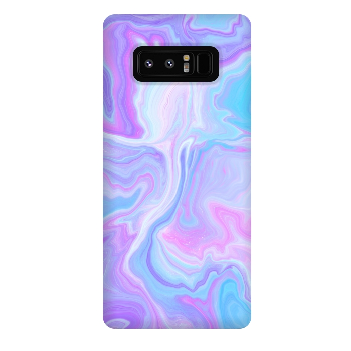 Galaxy Note 8 StrongFit Blue pink purple marble by Jms