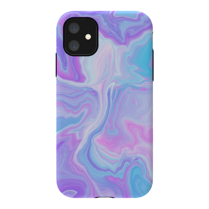 iPhone 11 StrongFit Blue pink purple marble by Jms