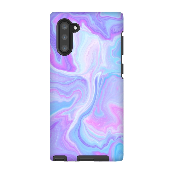 Galaxy Note 10 StrongFit Blue pink purple marble by Jms