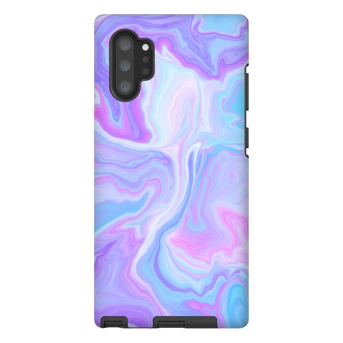 Galaxy Note 10 plus StrongFit Blue pink purple marble by Jms