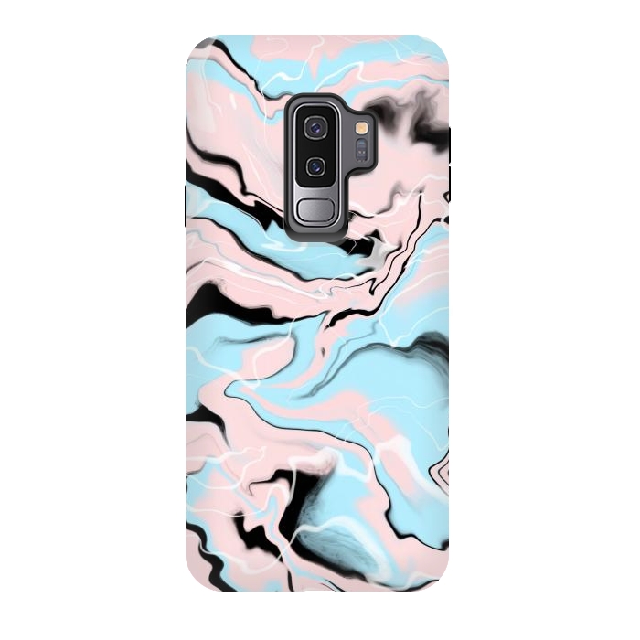 Galaxy S9 plus StrongFit Marble blue peach by Jms