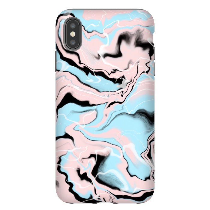 iPhone Xs Max StrongFit Marble blue peach by Jms