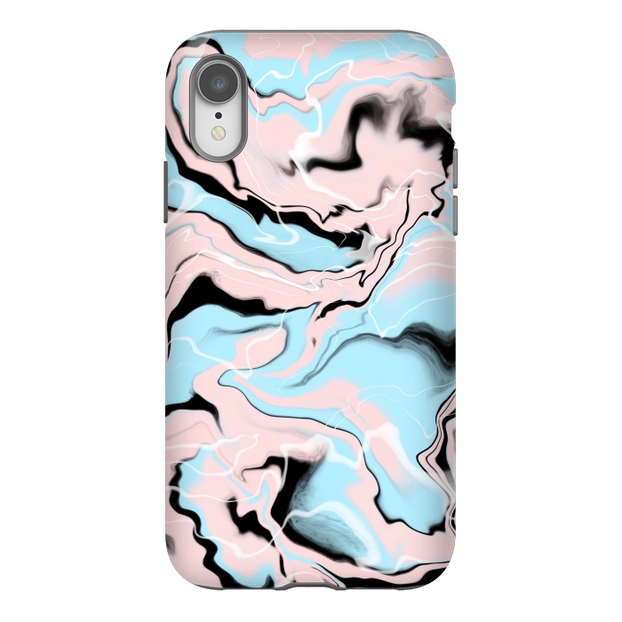 iPhone Xr StrongFit Marble blue peach by Jms