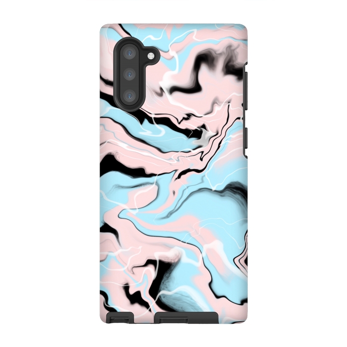Galaxy Note 10 StrongFit Marble blue peach by Jms