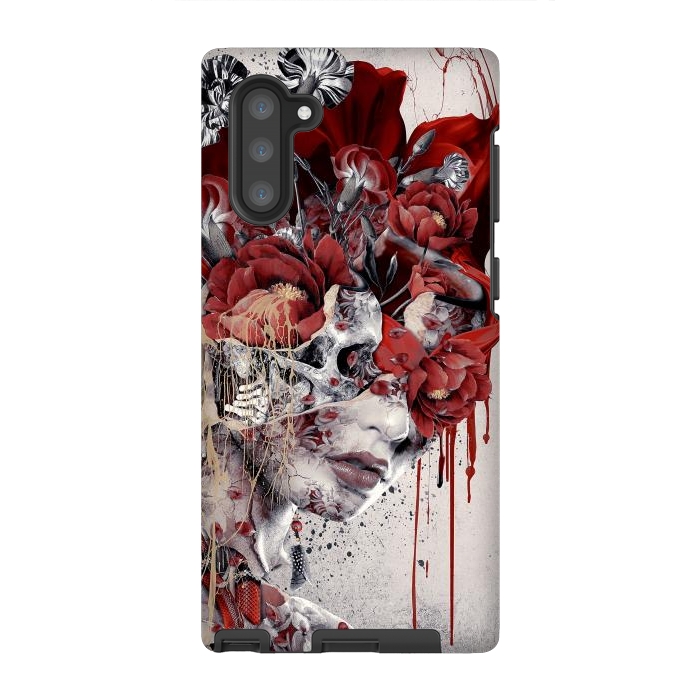 Galaxy Note 10 StrongFit Queen of Skulls by Riza Peker