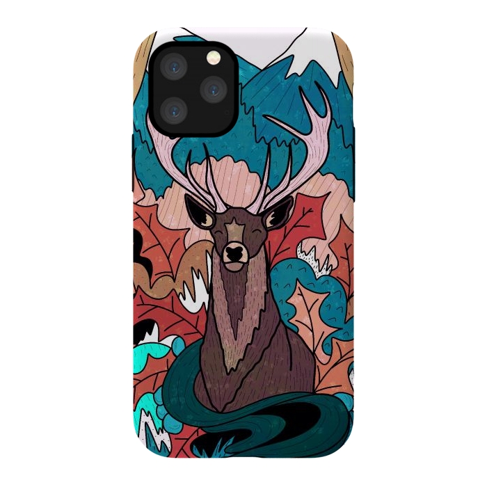 iPhone 11 Pro StrongFit Winter deer forest by Steve Wade (Swade)
