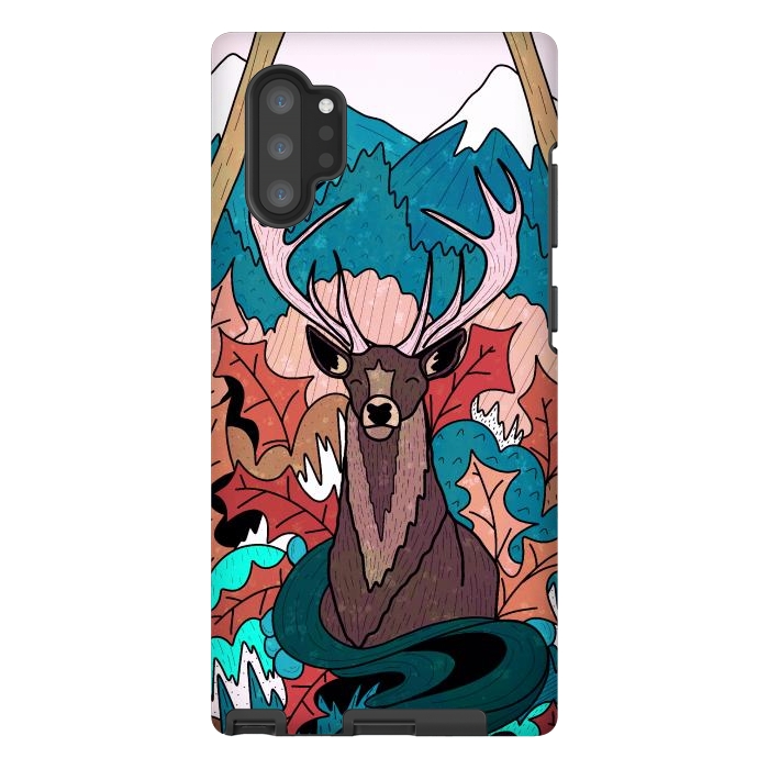 Galaxy Note 10 plus StrongFit Winter deer forest by Steve Wade (Swade)