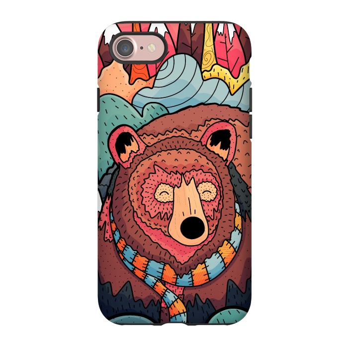 iPhone 7 StrongFit Winter bear forest by Steve Wade (Swade)