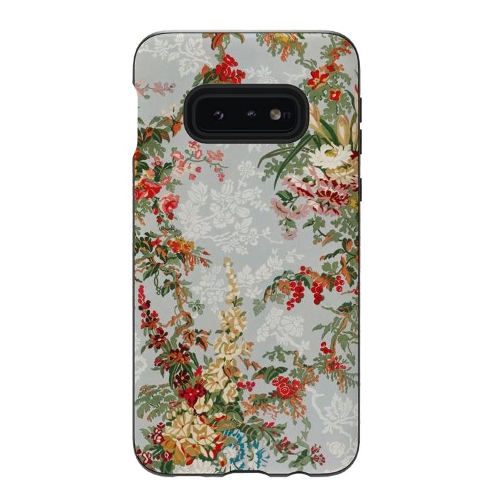 Galaxy S10e StrongFit Industrial Floral Print by Zala Farah