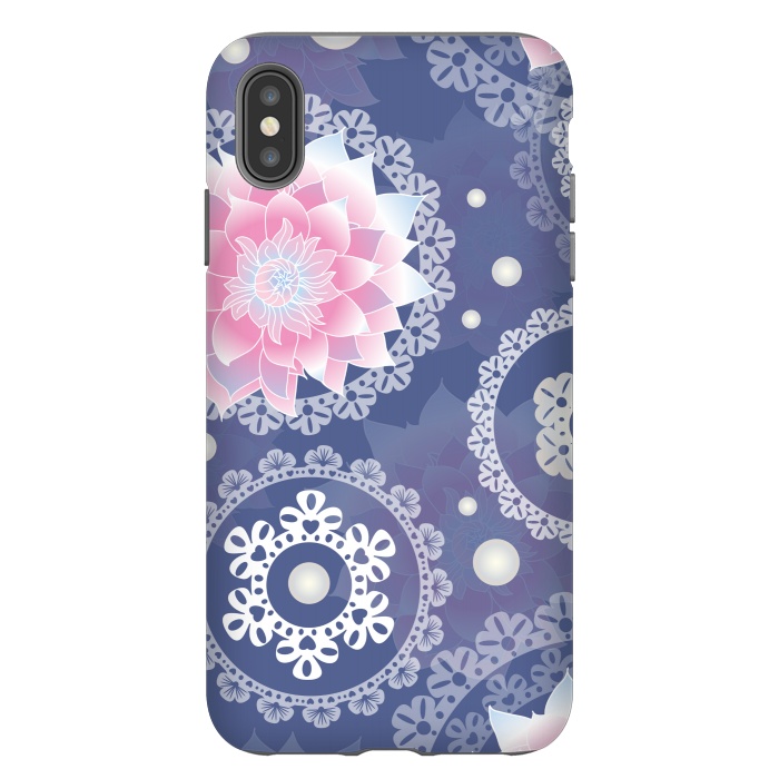 iPhone Xs Max StrongFit lotus floral pattern by MALLIKA