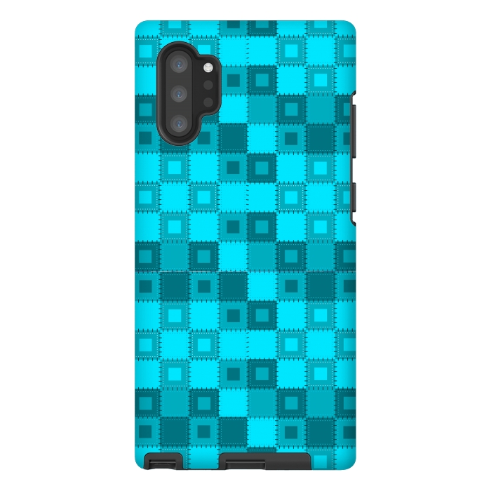 Galaxy Note 10 plus StrongFit blue patchwork by MALLIKA