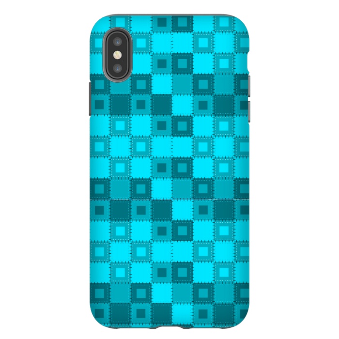 iPhone Xs Max StrongFit blue patchwork by MALLIKA