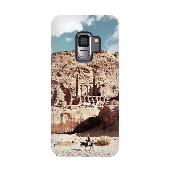 Galaxy S9 StrongFit Petra temple Jordan sandstone landscape by Oana 