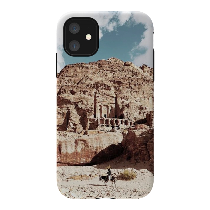 iPhone 11 StrongFit Petra temple Jordan sandstone landscape by Oana 