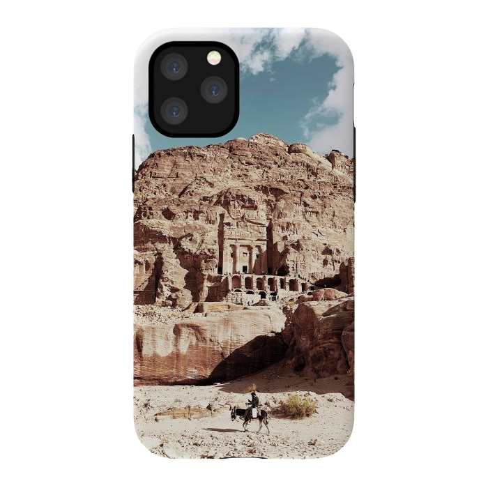 iPhone 11 Pro StrongFit Petra temple Jordan sandstone landscape by Oana 